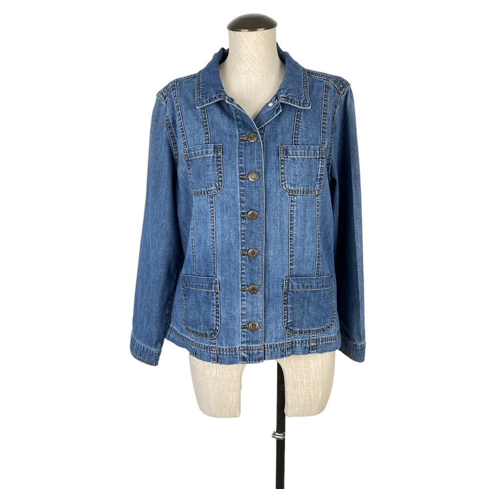 Christopher & Banks Petite Jean Jacket Size P/L
